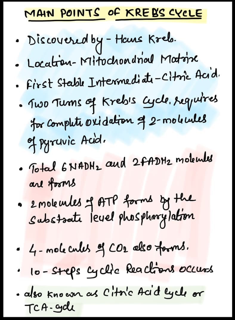 क्रेब्स साइकिल हिंदी में।Krebs Cycle in Hindi।Citric Acid साइकिल क्या